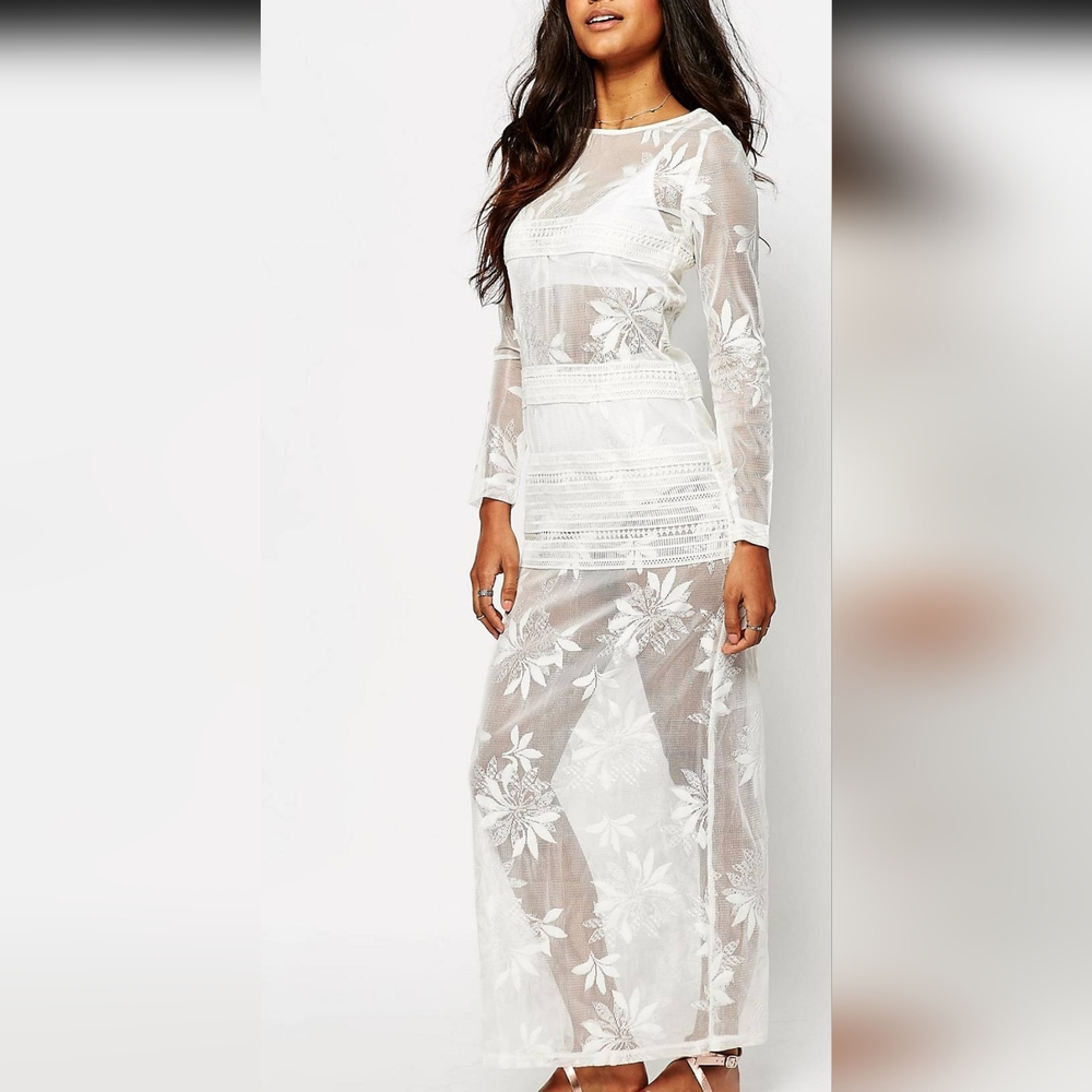 Boohoo ASOS Sheer Maxi Dress NWOT